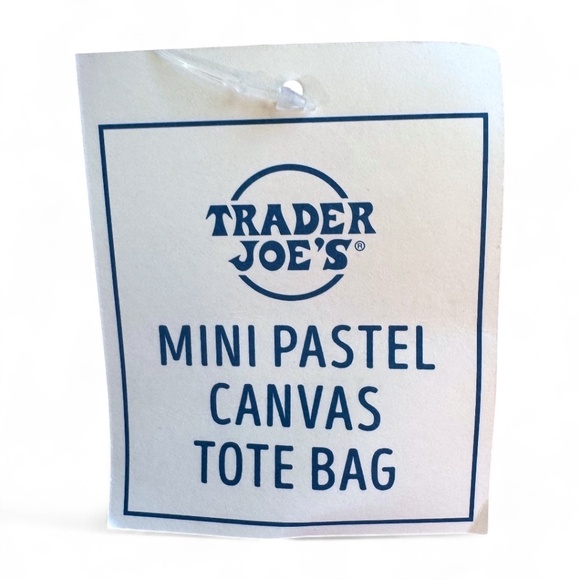 Trader Joe’s Mini Pastel Canvas Tote Bag – Lavender - Picture 2 of 3
